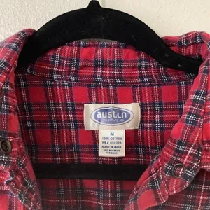 Vintage 90s Red Plaid‎ Outsoorsy Barn Chores Western Cotton Button Up Shirt M thumbnail 4