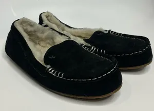 Koolaburra‎ black shearling lined slippers size 7 thumbnail 1