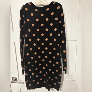 Old Navy‎ Polka Dot Sweater Dress - Black with Brown Dots Size M thumbnail 7