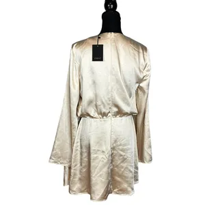 NBD White Satin Cocktail Mini Dress XS Party Bridal Designer Revolve $208 NEW thumbnail 6