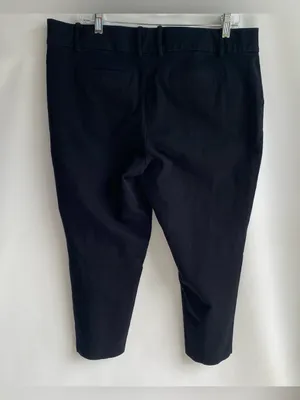 Ava & Viv black stretch crop ankle length slacks pants work going out winter 16W thumbnail 3
