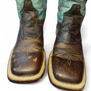 Dan Post Babs DP4937 Western Boots Womens 7.5 Brown Turquoise Square Toe Cowgirl thumbnail 8