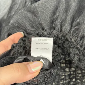 STAUD Cannon Organza Smocked Puff Sleeve Crop Top Black Size Small thumbnail 4