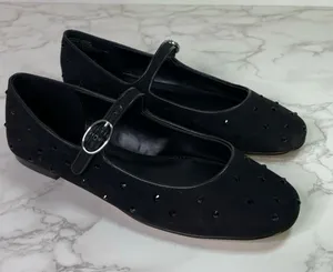 J. Crew Black Studded Mary Jane Flats thumbnail 1