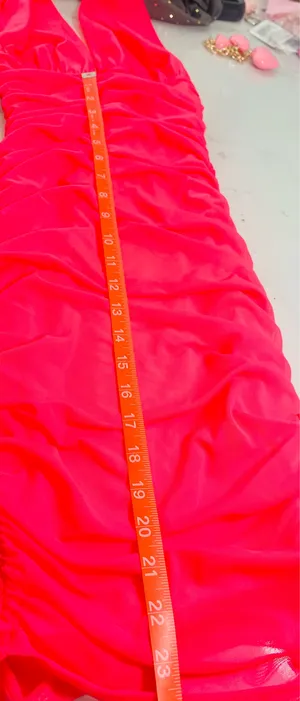 Guess Hot pink ruching dress thumbnail 5