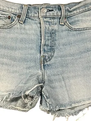 Levis cutoff Shorts Blue Denim Women's 27 thumbnail 4