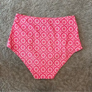 High Waist Hipster Swim Bikini Bottom Coral Pink Medium thumbnail 5