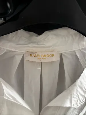 Ramy brook dash button front sleeve white thumbnail 3