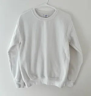 White Gildan Crewneck Sweatshirt thumbnail 1