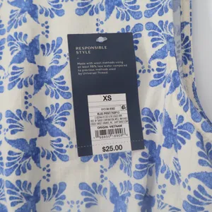 Universal Threads Dress Womens XS Blue Print Smocked Waist Bird Floral Mini NEW thumbnail 4