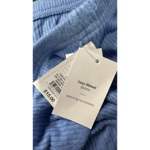 Target Auden Sleepwear Cozy Ribbed Shorts Blue ,Women’s Size Large New thumbnail 8