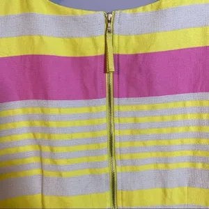 LOFT Pink Yellow Stripe Shift Dress Size 8 thumbnail 6