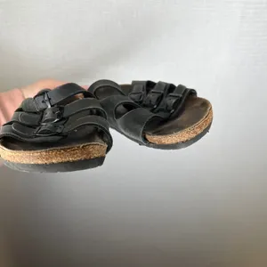 Birkenstock Florida Fresh Black Nubuck Leather Triple Strap Sandals EU‎ 38 US 7 thumbnail 5