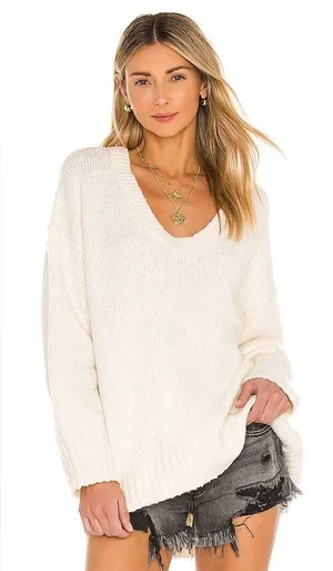 Free People Brookside Tunic in Ivory thumbnail 1