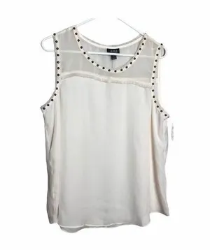 a.n.a Womens White Sleeveless Top thumbnail 1