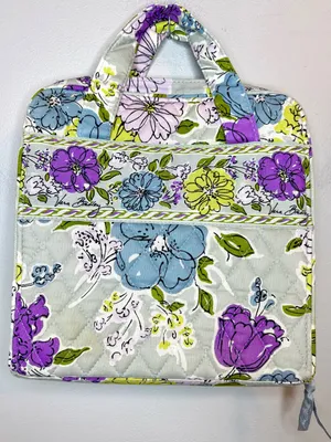 Vera Bradley Watercolor Tech Organizer Floral Quilted Travel Electronics Case thumbnail 1