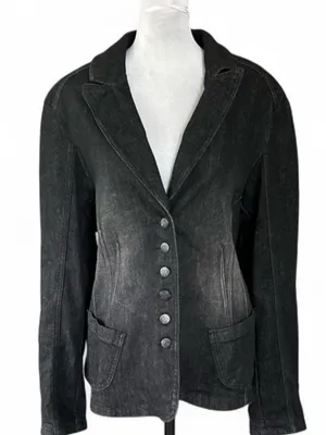 Madeline Washed Black Button thumbnail 1