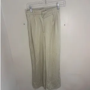 Princess Polly Beige Wide Leg Pleated Trousers High Waisted Tan Pants Size 0 US thumbnail 2