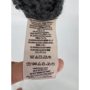 Free People Baltic Fair Isle Knit Sweater Large Gray Alpaca Mohair Blend thumbnail 7