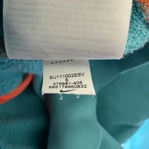 Vintage‎ Nike Sportswear Full Zip Hoodie Turquoise Orange Trim Dolphins Small thumbnail 6
