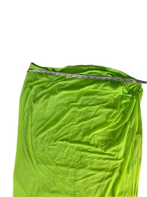 SKIMS Swim Sarong Skirt 3X Neon Green Mesh Ring Maxi Cover Up NWT Festival thumbnail 8