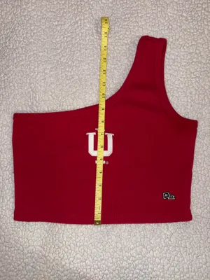 Hype & Vice Indiana Hoosiers One Shoulder Crop Tank thumbnail 9