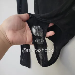 Good American Mock Neck Sheer Bodysuit thumbnail 7
