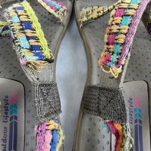 Skechers Outdoor Lifestyle Brown‎ Multicolor Woven Strappy Hiking Sandals est 7 thumbnail 7