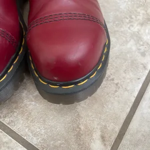 Dr Martens 2A43 Max Platform Chelsea Boots Cherry Red Leather MADE ENGLAND US 6 thumbnail 4