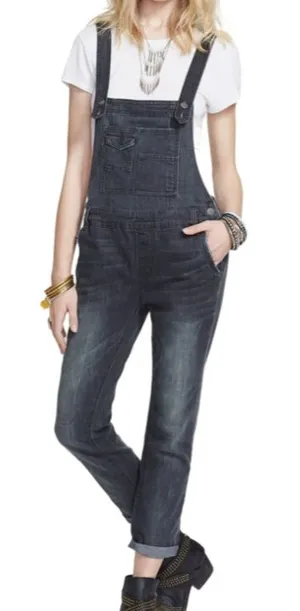 Free People Denim Overalls Size 27 – Vintage-Inspired Boyfriend Fit thumbnail 1