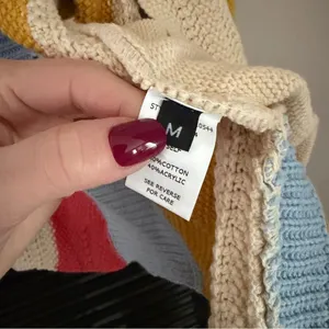 Judith March Colorful Striped Knit Sweater Cardigan Women’s Size M thumbnail 4