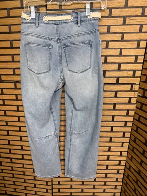 Vigoss Tie Waist Barrel Leg Jeans Size 24 thumbnail 2