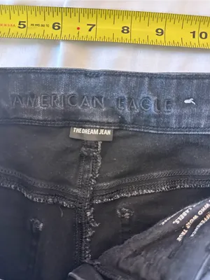 American Eagle Outfitters Black Distressed Jeggings thumbnail 4
