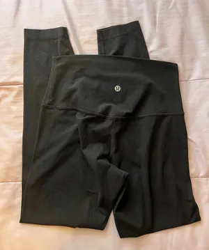 lululemon athletica Black Ribbed High-Rise Leggings thumbnail 1