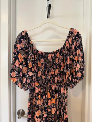 Navy Floral Old Navy Dress thumbnail 5