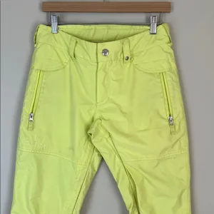 Burton Women's FLY PT Blue‎ Snowboarding Pants Dryride Size Small Yellow thumbnail 2