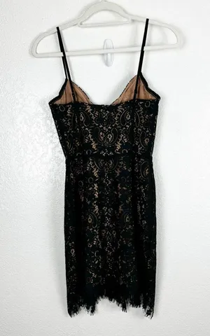 For Love & Lemons Vika Lace Mini Dress in Black Size Small thumbnail 10