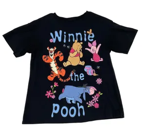 Disney‎ Winnie the Pooh Tigger Piglet Eeyore Black Graphic T-Shirt Medium Hybrid thumbnail 1