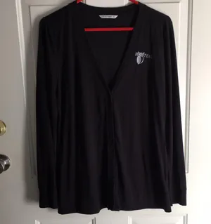 Womens Hooters Black Cardigan Size Medium/Large thumbnail 3