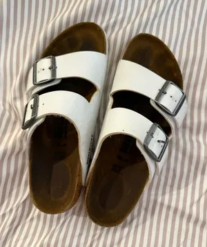 White Birkenstock Sandals Arizona thumbnail 1