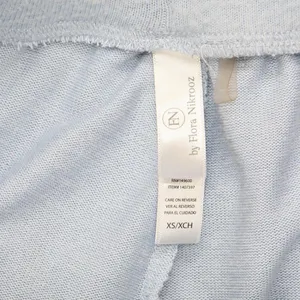 Floral Nikrooz Womens Crochet Trim Fuzzy Pajama Sleep Pants Light Blue XS thumbnail 3