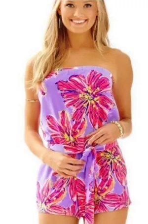 Lilly Pulitzer Ritz Romper‎ Size XXS Dahlia Purple Party Girl thumbnail 1