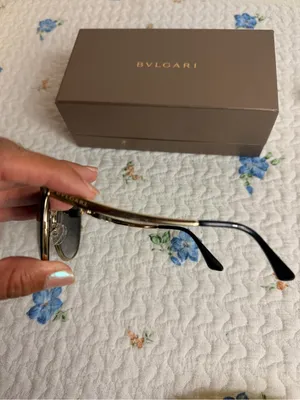 Bulgari Black and Gold Cat-Eye Sunglasses thumbnail 4