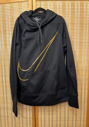 Nike Therma Fit women’s drawstring cowl hoodie sweatshirt top sz Medium thumbnail 1