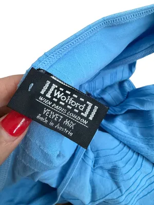 WOLFORD Blue Scoopneck Short Sleeve Base Top Size Small thumbnail 7