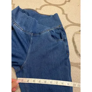 Halara Flex High Waisted Crossover Pocket Washed Flare Jeans Size Medium thumbnail 9