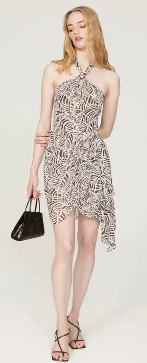 NWOT TOCCIN X RTR Elegant Halter Neck Patterned‎ Dress very beautiful thumbnail 1