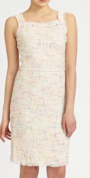 Theia Colorful Multi Tweed Sheath Dress Sleeveless Womens Size 10 thumbnail 1