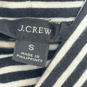 J.Crew Re-Imagined Black‎ White Striped Cotton Turtleneck Top Small Long Sleeve thumbnail 3