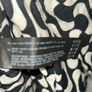 Zara Black & White Printed Mini Oversized Dress(Size Small) thumbnail 6